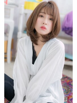 ミック ヘアアンドメイク アップ 駒込店(miq Hair&Make up) 伸ばしかけに◎アッシュオリーブ小顔ワンカールボブウルフb1