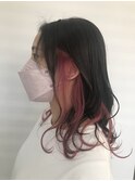 【富山市/nico】インナーカラーピンク/イヤリングカラーピンク