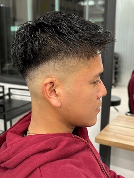 エルマーク(L-MARK) スキンフェードクロップ短髪バーバーアップバングツーブロック