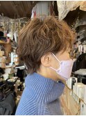 耳かけショート マニッシュパーマ