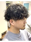 カット+波巻きスパイラルパーマ