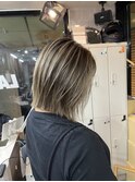 #バレイヤージュ#グレージュカラー#ボブウルフ#ココアベージュ