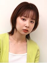 ヨファ ヘアー(YOFA hair)&nbsp;似合わせカット小顔前髪ピンクベージュウルフ0901