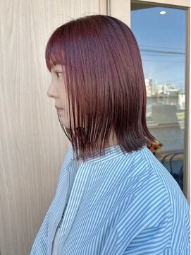 サカス(sacus) 切りっぱなしbob×上質カラー