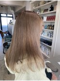 ミルクティーベージュ 赤み消しカラー ダブルカラー 髪質改善
