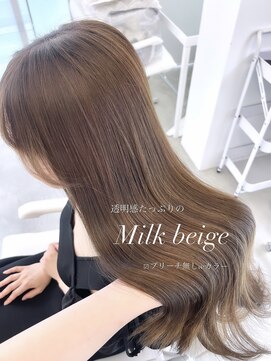 アイシー 表参道(ICY) ブリーチ無しダブルカラーで叶う明るめベージュ【木南育】