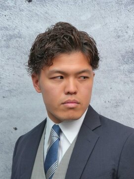 ロバーツヘアー 日野店 ビジネスツーブロック七三アップバンク