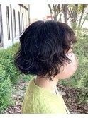 ボブ#パーマショート#黒髪#ショートボブ#ショート#豊橋#豊川