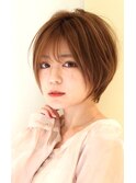 丸みが可愛い小顔マッシュショート　ショートボブ