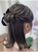 お団子ハーフアップ【品川/ヘアセット】