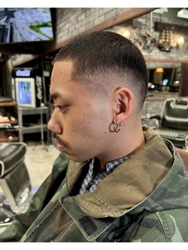 スリーセント 栄(3/cent) イージーパーマ/イージーバズ/ボウズフェード/ボウズ/クロップ