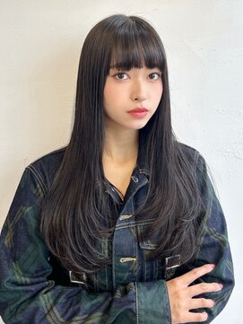 アリスバイアフロート 自由が丘(ALICe by AFLOAT) 〈藤間〉顔まわりレイヤー/韓国レイヤーカット/厚め前髪/暗髪