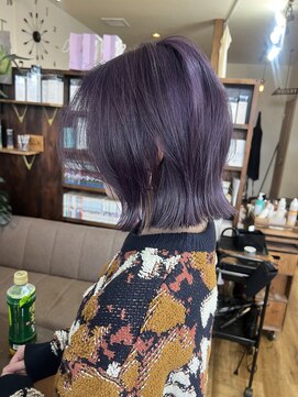 バンビ プライベート サロン(Bambi private salon) Bambi*ラベンダーアッシュ ミディアム ボブ