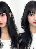 前髪顔まわり韓国ヘアレイヤーカットサイドバンク2wayバンク韓国
