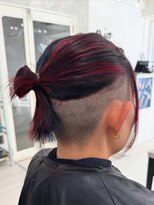 プライズ 表参道原宿店(prize)&nbsp;ツーブロックボブハイライトカラーレッドブルーカラー
