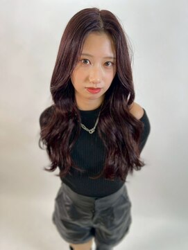 ヘアーザラブズラフズ オーガニカ 北九州(HAIR THE LOVES LAUGHS ORGANICA) レッドオレンジブラウン/バタフライカット/レイヤーカット