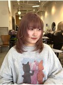 ハッシュカット/ミディアムレイヤー/ブリーチ/津田沼
