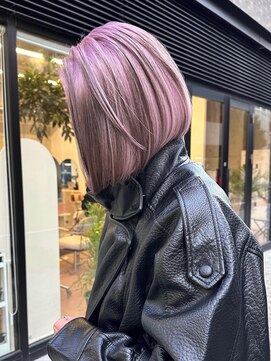 ヌエン 渋谷(NU/EN) 春/デザインカラー/ローライト/ラベンダーピンク/渋谷/ブリーチ