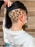 刈り上げ女子　スキンフェード女子　バリアート　ブリーチ　立川