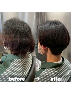 エノア 青山(ENORE) メンズ縮毛矯正/曲がる縮毛矯正/メンズ髪質改善/メンズカット