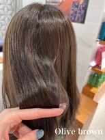 ピークアブー アヴェダ ギンザシックス(PEEK-A-BOO AVEDA GINZASIX) オリーブベージュ / シアーカラー / ブリーチなしカラー ◆