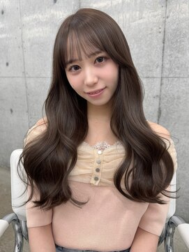 エヌアイ オモテサンドウ(ni omotesando) 大人かわいい◇暗め透明感モカブラウン顔周りレイヤー