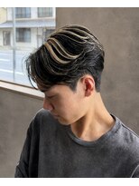 ザビーアールクラブ 大和八木(The BR Club) フェザーパーマ センターパート メンズパーマ フェザーショート