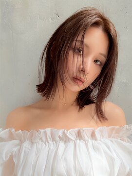 グロウバイニューヨークニューヨーク(Grow by NYNY) 【打越】ミディアム×ボブ×ブラウンベージュ