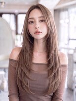 ハバナ 渋谷(HAVANA) ロングレイヤー*ノーバング*ミルクベージュ【ハバナ渋谷】
