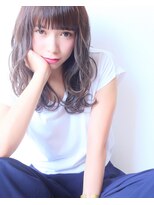 リピース(Re.peace)&nbsp;Repeace..セミロング×ぱっつん×アッシュベージュ