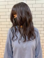 オーストヘアジジ(Aust hair Gigi)&nbsp;ハイライトカラー☆ラベンダーグレージュ　ゆるふわロング
