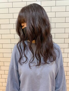 オーストヘアジジ(Aust hair Gigi) ハイライトカラー☆ラベンダーグレージュ　ゆるふわロング
