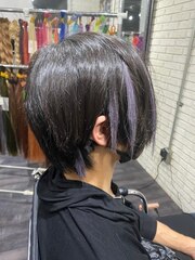 purple×silver　メンズメッシュ　TRICKstyle！