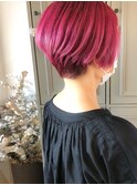 ピンクバイオレット×ボブ