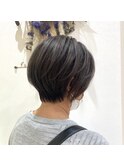 八戸白髪ぼかしハイライトアッシュショート30代40代50代60代