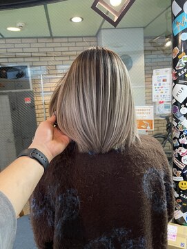 ラフ(LAFF) #黒髪#ボブルフ#ネビージュ#小顔#ワンレン