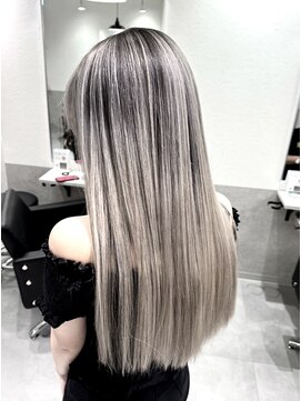 シエラ 南船場(CIERA.) バレイヤージュ フレンチカジュアル ブルーグレージュ