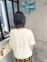 ムード カナザワ(mood kanazawa)&nbsp;バレイヤージュ/ハイライト×シルバーアッシュ×外はねボブ