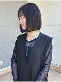 ラベンダーグレージュ　ボブ　ブリーチなしカラー　担当熊倉