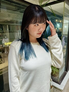 カート バイ デコ(Kurt by DECO) 【ERIKA】ネイビー×ターコイズブルー グラデーションカラー