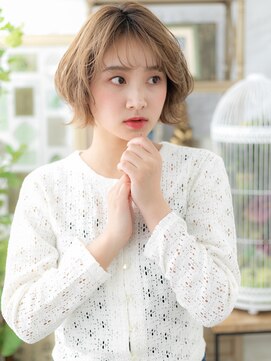 カバーヘア ブリス 川口(COVER HAIR bliss) シースルーバングくせ毛風ショートマッシュc5川口10代20代30代