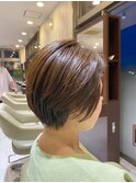 スッキリショートヘア 仙台 50代60代  ミセス 上品ショート
