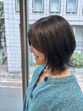 ファースト 仙台店(first) オリーブベージュ×くびれボブ