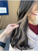 グレージュ/インナーカラー/ミルクティーベージュ/ブリーチ