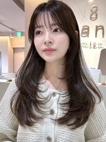 サンド クリア 横浜本店(sand clear)&nbsp;くびレイヤーボブルフネビージュ小顔ワンレンこなれミディ