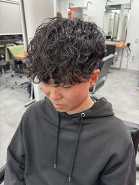 レブ 三条河原町(Reb,) スペインカールプードルパーマメンズパーマツーブロック