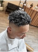 極道パーマ×ホワイトメッシュ