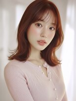 フレイムス ヘアアンドリラックス 戸田店(Frames hair&relax)&nbsp;カシスピンク×小顔くびれミディアムレイヤー学生20代30代戸田