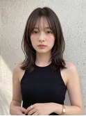 小顔ミディ×モカグレージュ
