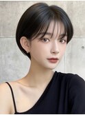 韓国風パーマワンホンヘア姫カット前髪あり薄め前髪エギョモリ☆
